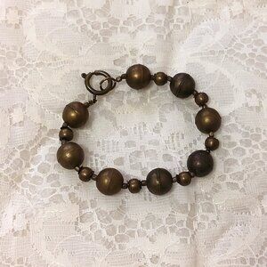 Vintage NEW Copper Round Beads Handmade Thread Bracelet Women Jewelry Gifts